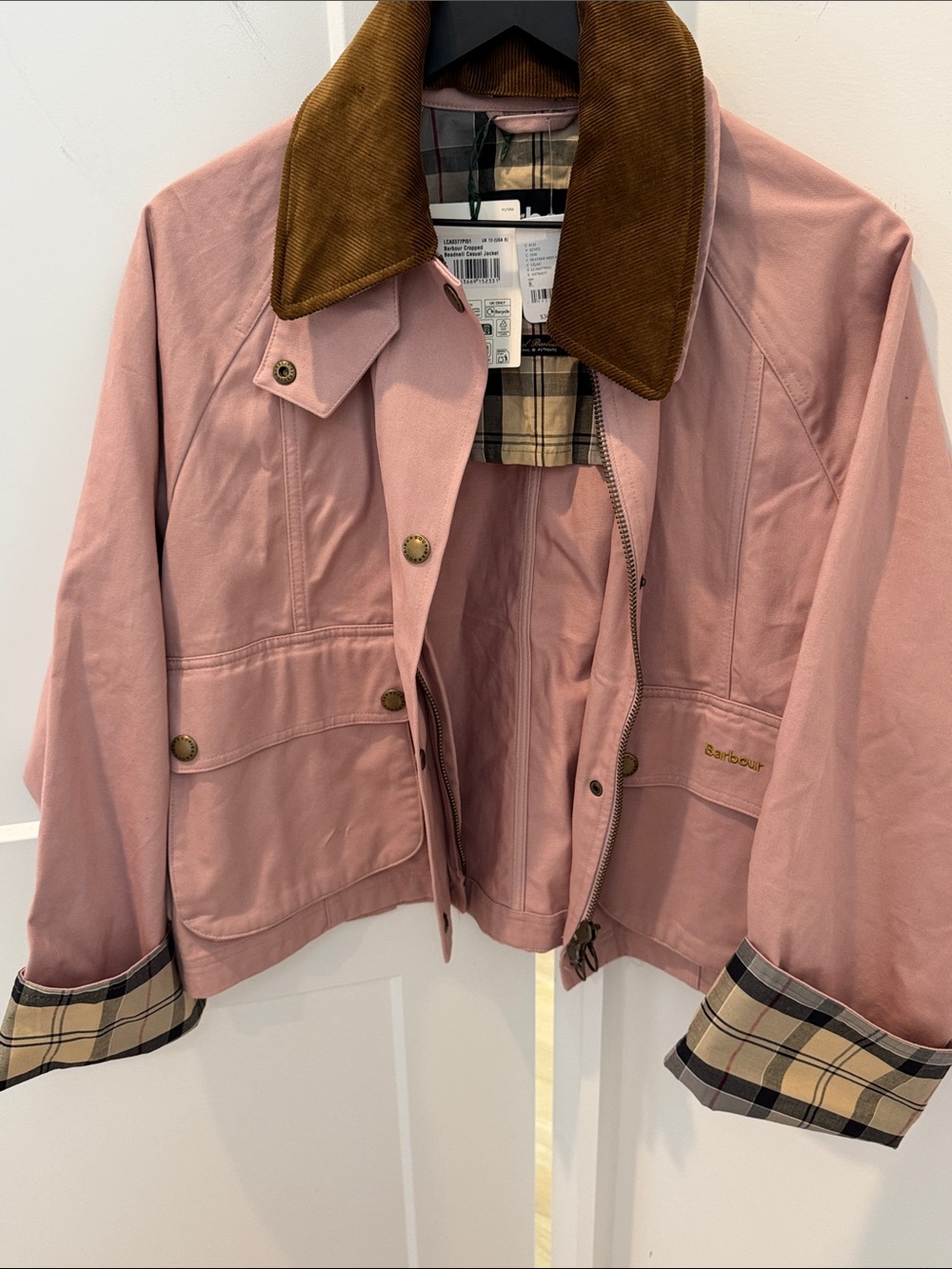 Barbour Beadnell cropped Jacket 8 NWT $300 - Picture 3 of 12